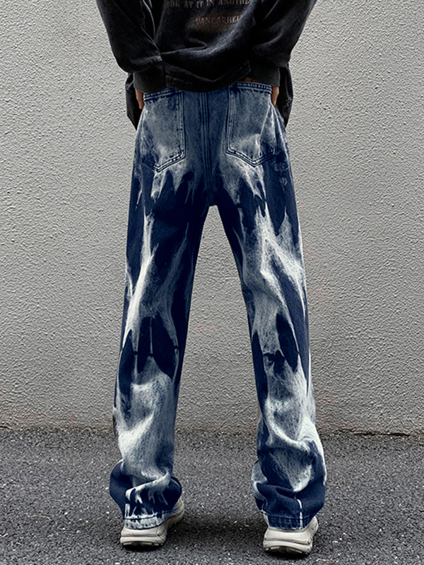 Men's Tie Dye Gradient Straight Leg Jean-1