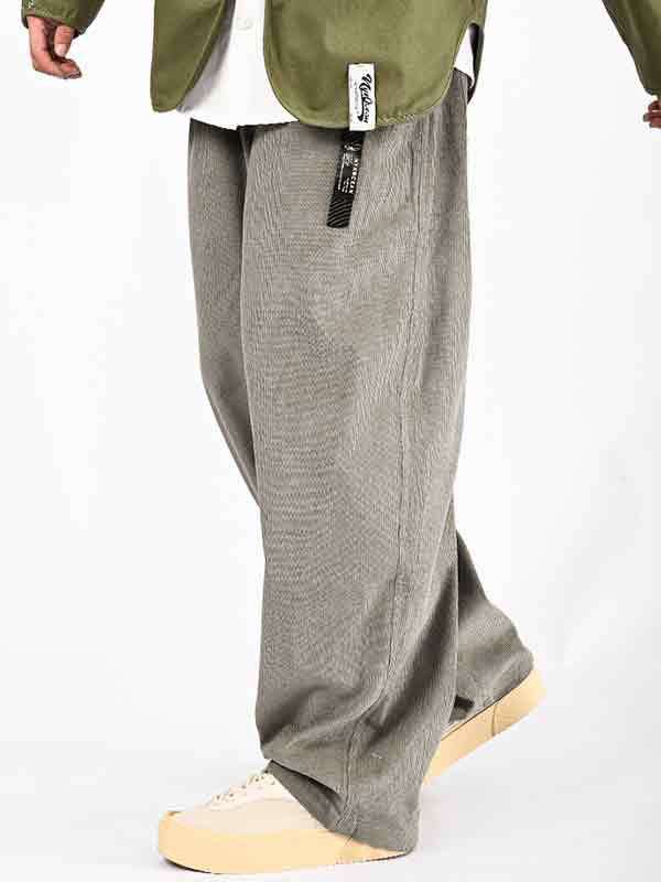 Men's Corduroy Straight Wide Leg Pants-1