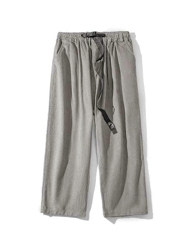 Men's Corduroy Straight Wide Leg Pants-4