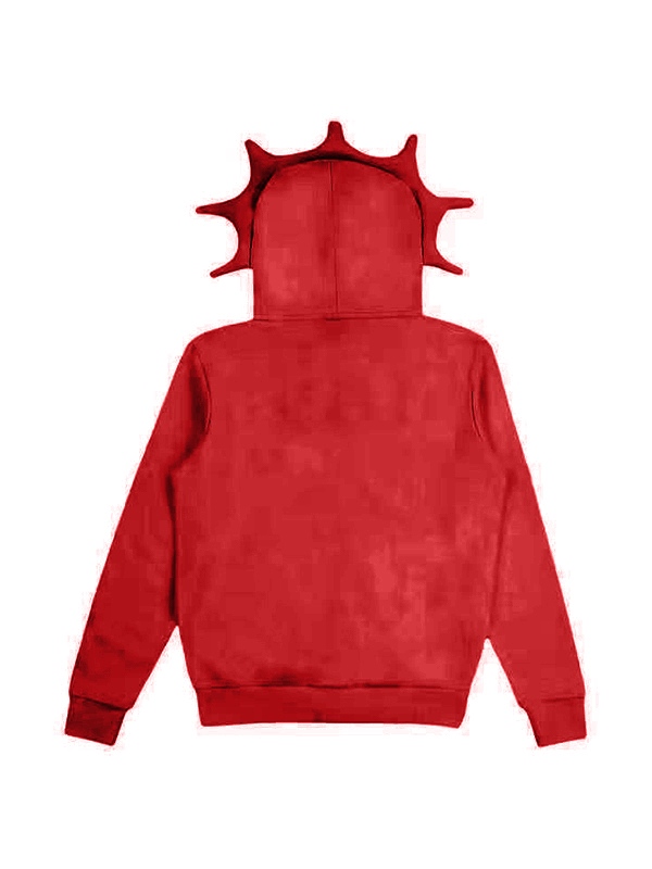 Men's Funny Print Zip Up Oversized Hoodie-1