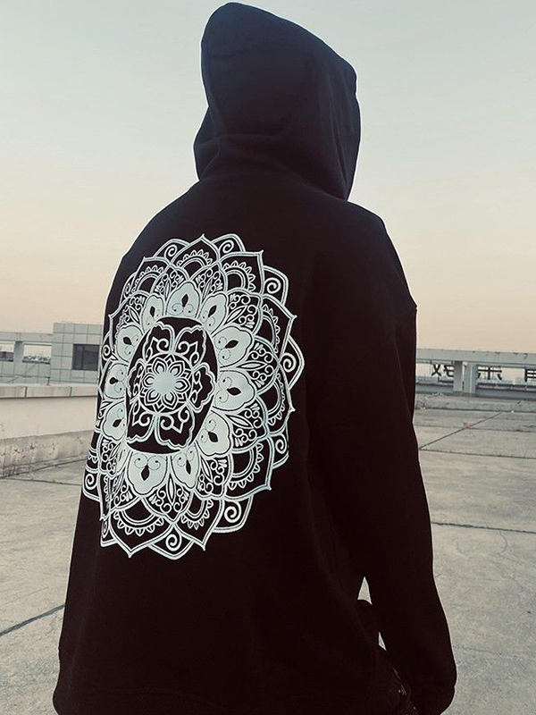 Men's Ethnic Style Print Oversized Hoodie-1