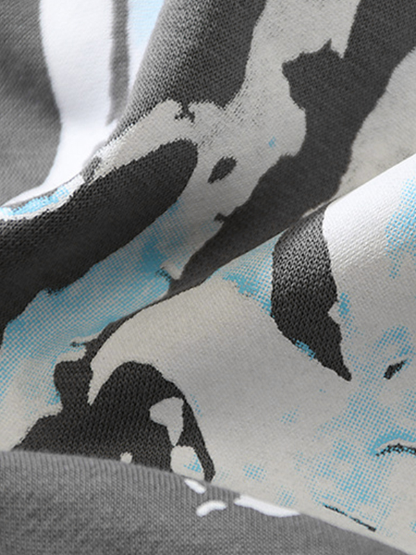 Men's Graffiti Splash Ink Print Oversized Hoodie-1