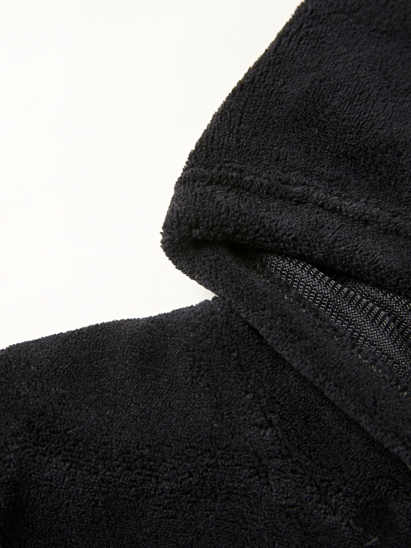 Letter Rhinestone Print Short Hoodie-4