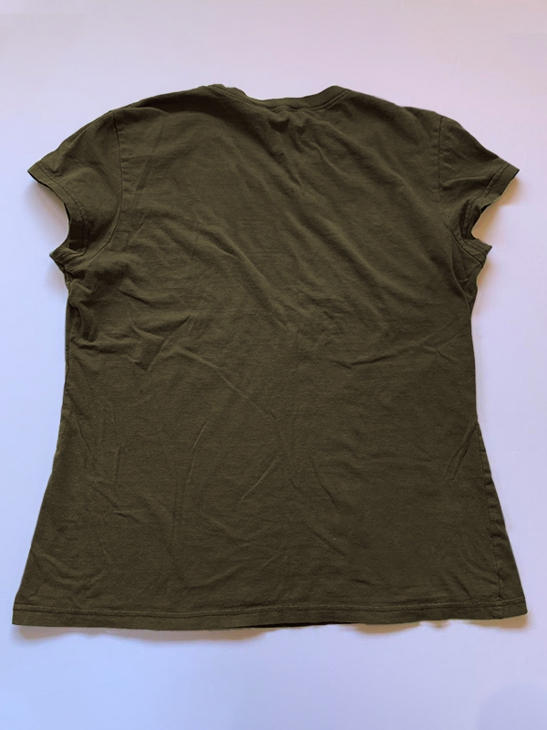 Vintage Brown Letter Print Short Sleeve Tee-1