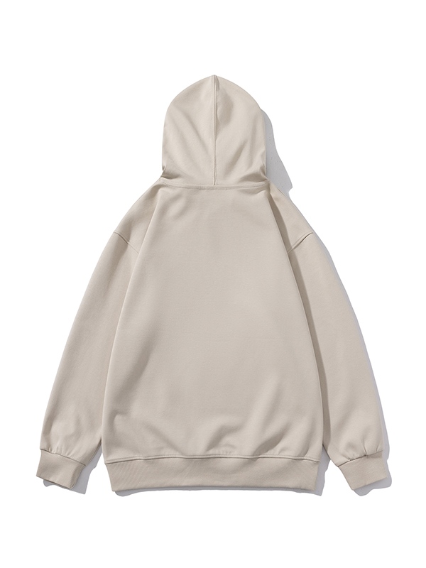 Men’s Solid Color Comfort Cotton Drawstring Oversized Hoodie-1