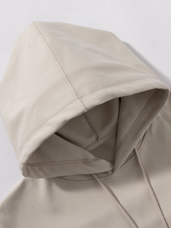 Men’s Solid Color Comfort Cotton Drawstring Oversized Hoodie-2
