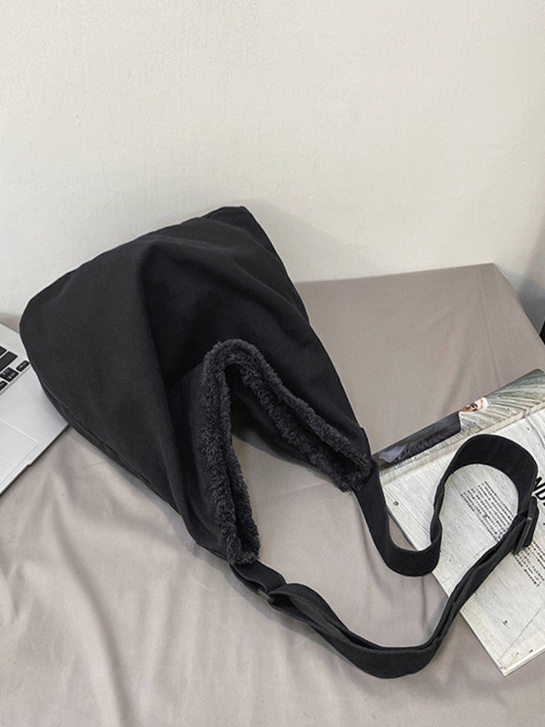 Fray Trim Large Crossbody Bag-3