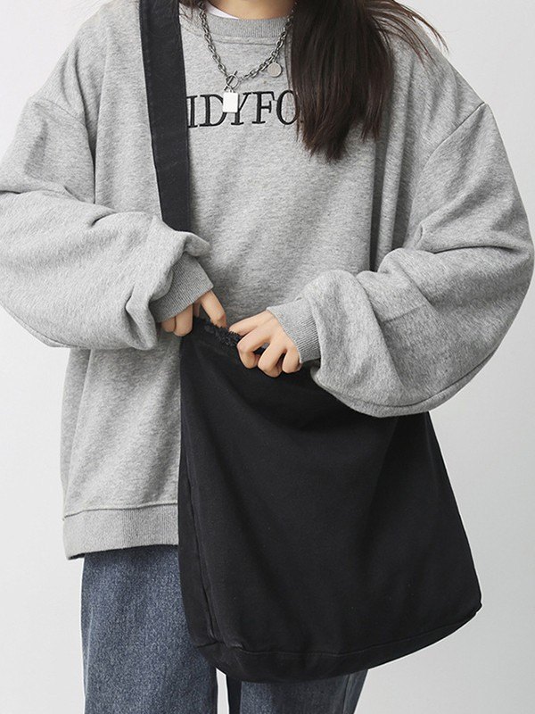 Fray Trim Large Crossbody Bag-1