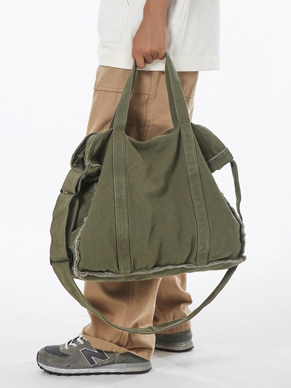 Canvas Burr Large Capacity Crossbody Bag-2