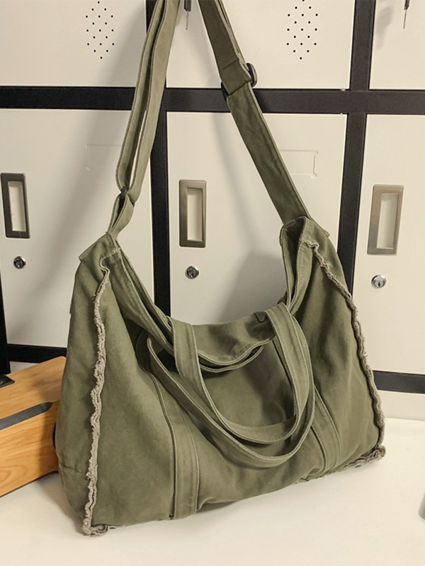 Canvas Burr Large Capacity Crossbody Bag-4